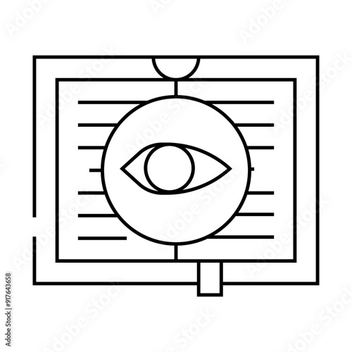 mystery literature line icon vector. mystery literature sign. isolated contour symbol black illustration