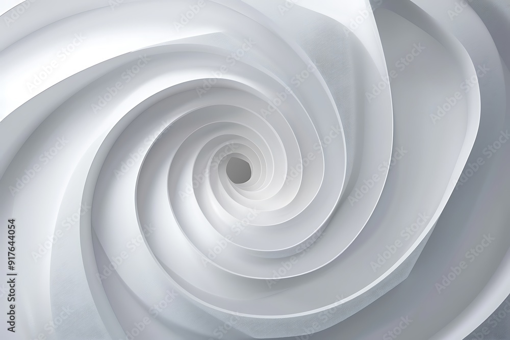 Fototapeta premium Abstract White Spiral Design