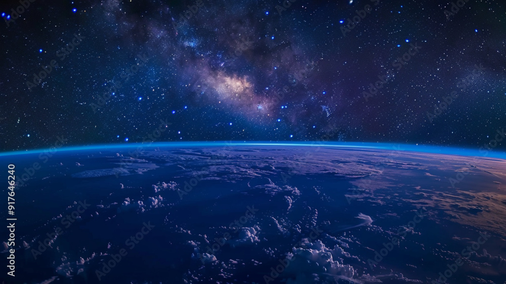 Fototapeta premium Blue Space Wallpaper