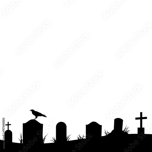 Halloween Graveyard Land Silhouette