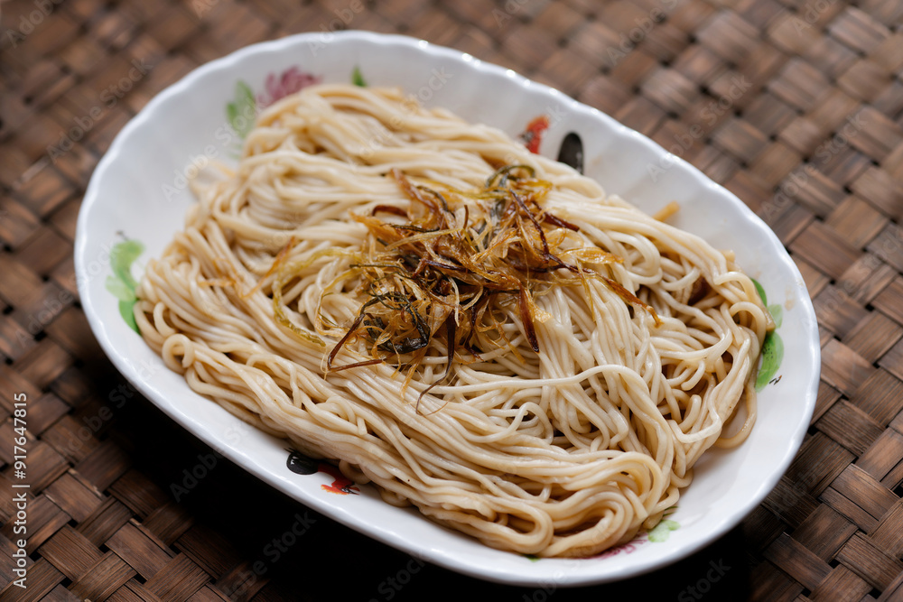 traditional fragrant chinese scallion oil noodle comfort food