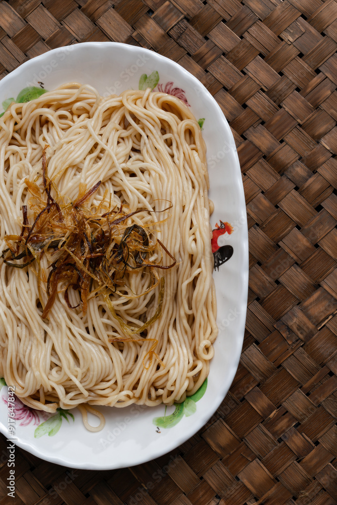 traditional fragrant chinese scallion oil noodle comfort food