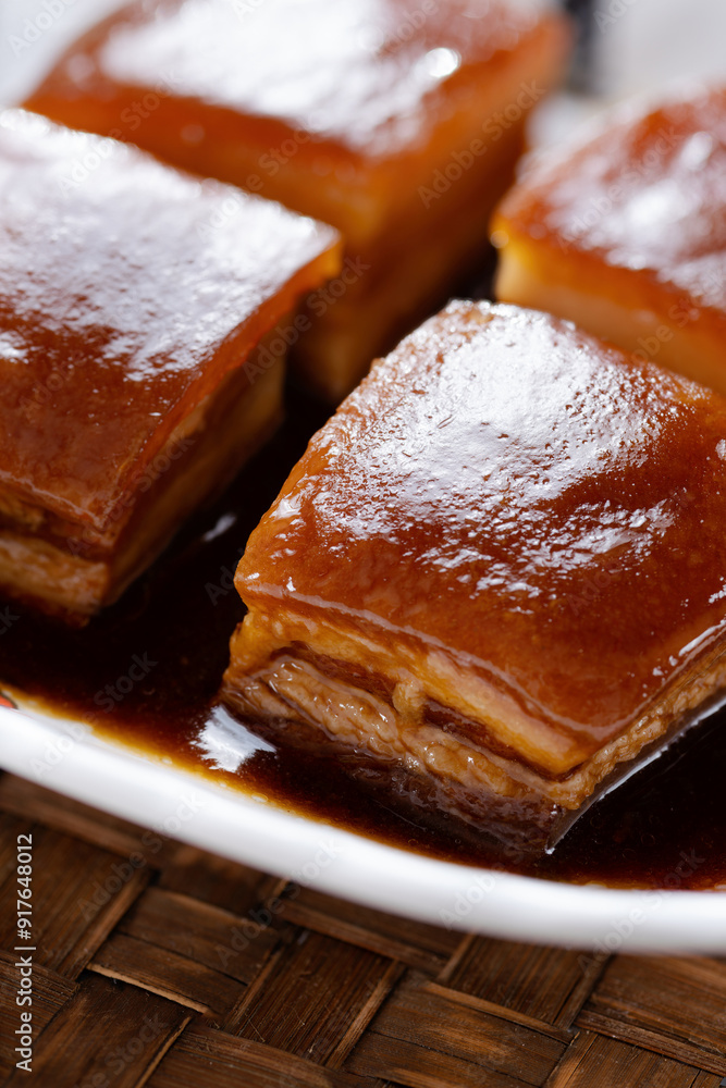traditional braised chinese dongpo pork comfort food