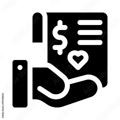 sponsorship glyph icon