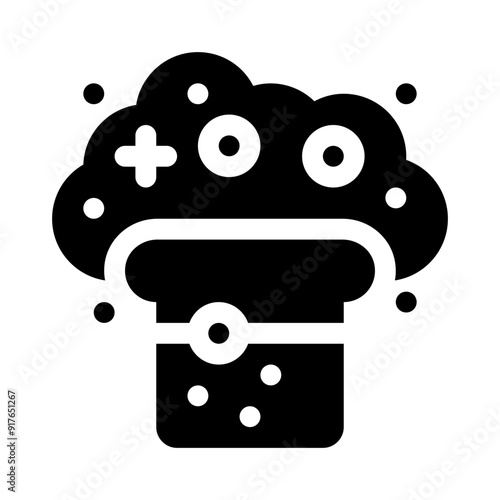 chemical reaction glyph icon