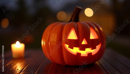 Halloween Background Design, Pumpkin Jack O Lantern, Spooky Night of Halloween for poster, social media post and promotion