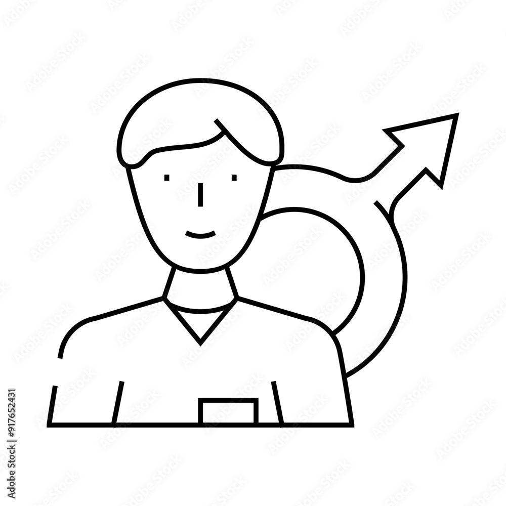 Obraz premium urologist doctor line icon vector. urologist doctor sign. isolated contour symbol black illustration