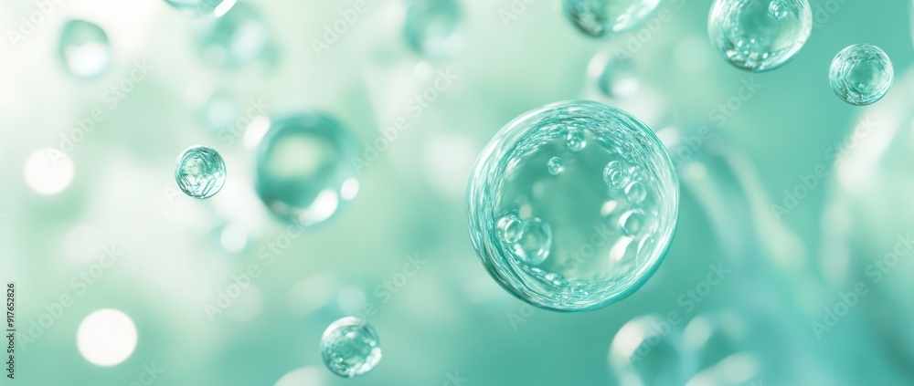 Floating Bubbles in Teal Floating Bubbles in Teal
