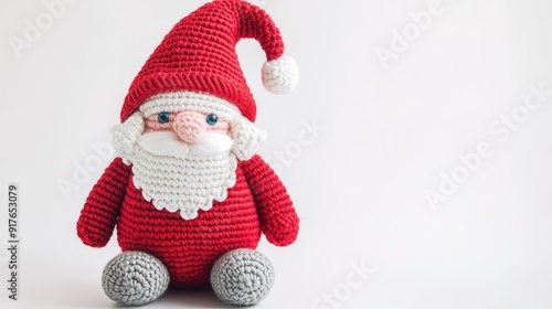 Crocheted Christmas Gnome Toy: Festive and Handmade Holiday Decoration