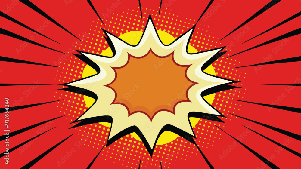 comic book explosion in pop art style. comic book explosion in pop art style.