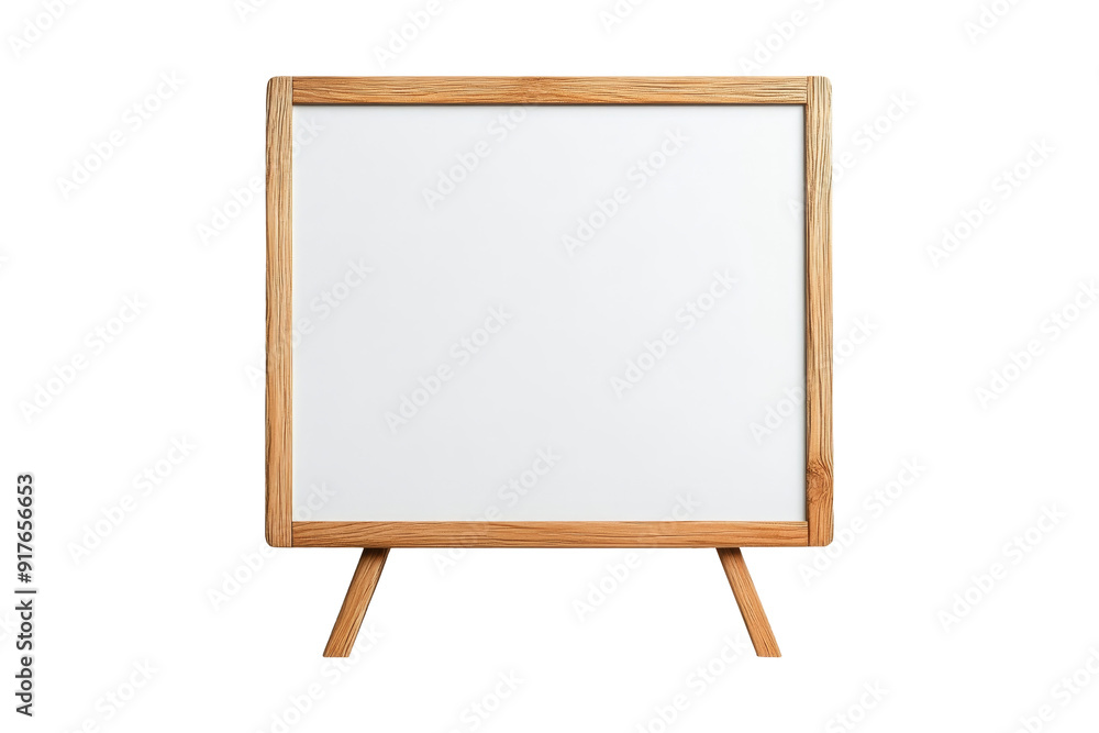 Blank Wooden Whiteboard on Easel Blank Wooden Whiteboard on Easel