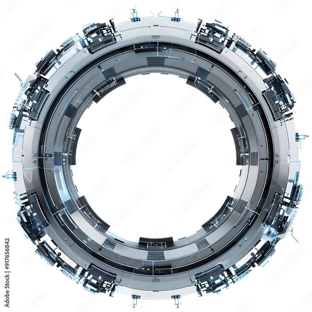 Naklejka premium Technological interface frame illustration