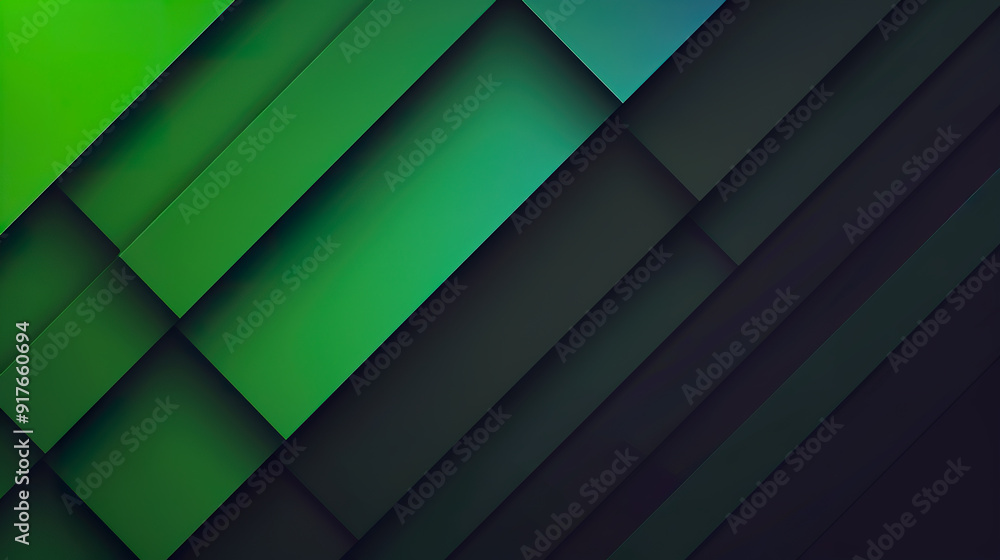 Obraz premium Abstract Diagonal Green and Black Geometric Pattern