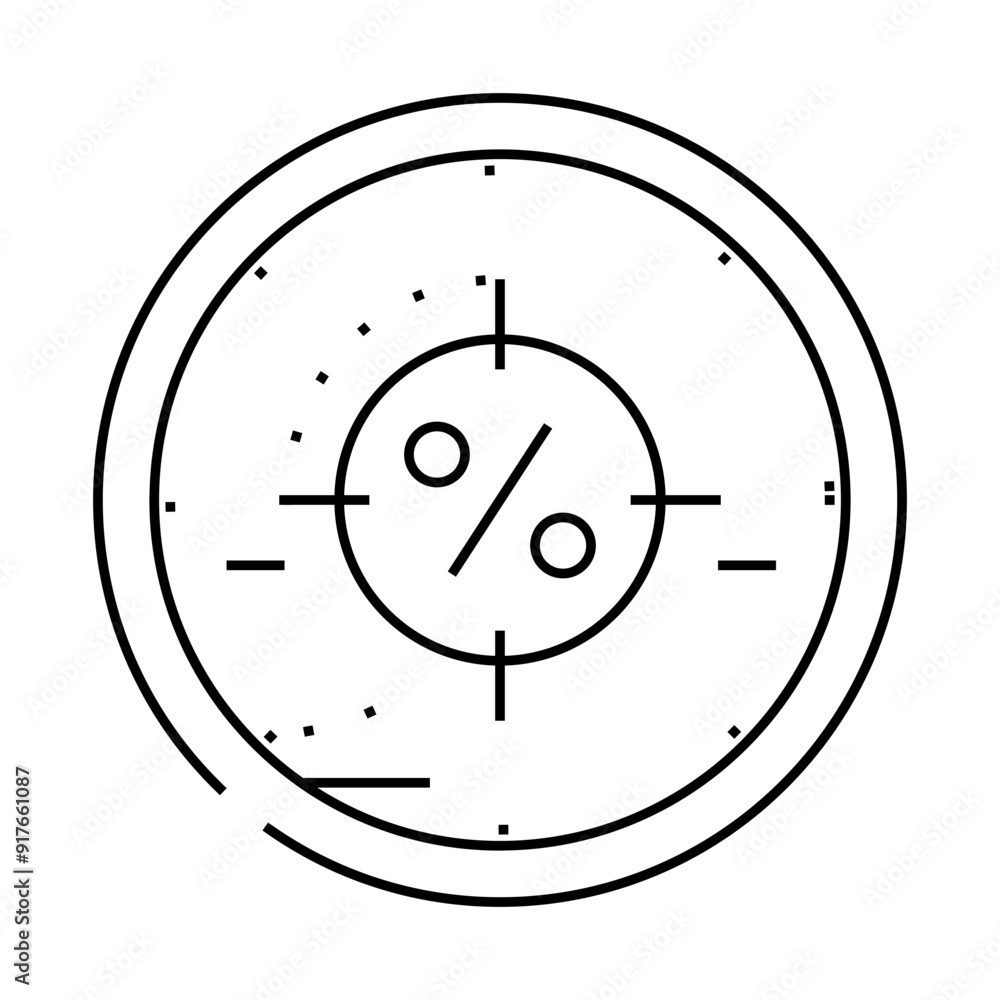 searching for discounts line icon vector. searching for discounts sign. isolated contour symbol black illustration searching for discounts line icon vector. searching for discounts sign. isolated contour symbol black illustration