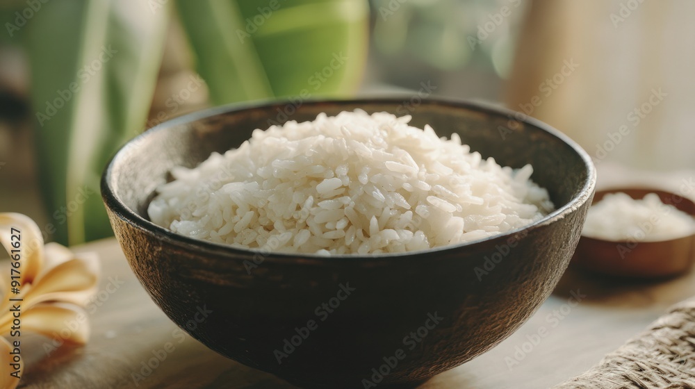 A Bowl of Cooked White Rice A Bowl of Cooked White Rice