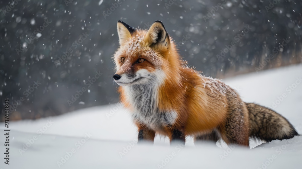 red fox in snow red fox in snow