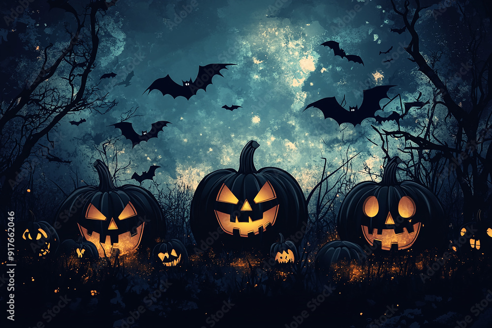 3d Halloween background, Halloween theme background, cute Halloween activity theme scene 3d Halloween background, Halloween theme background, cute Halloween activity theme scene