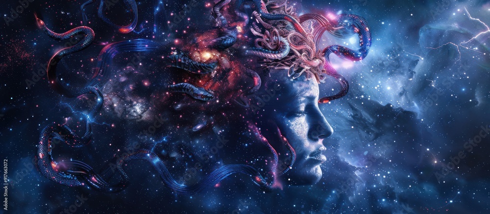 Fototapeta premium Medusa in the Cosmos