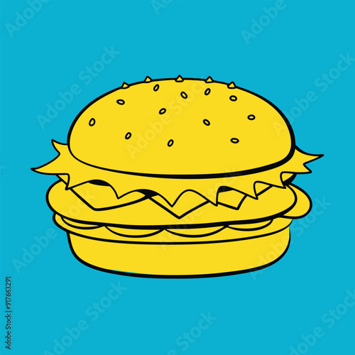 Hamburger Editable Vector Design. Generated With AI