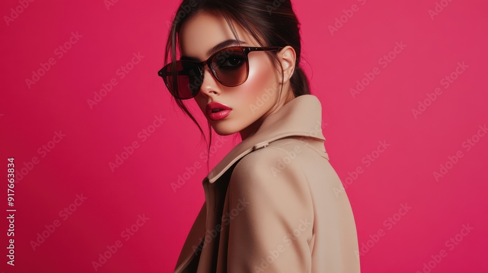 Woman in Sunglasses Looking Away Woman in Sunglasses Looking Away