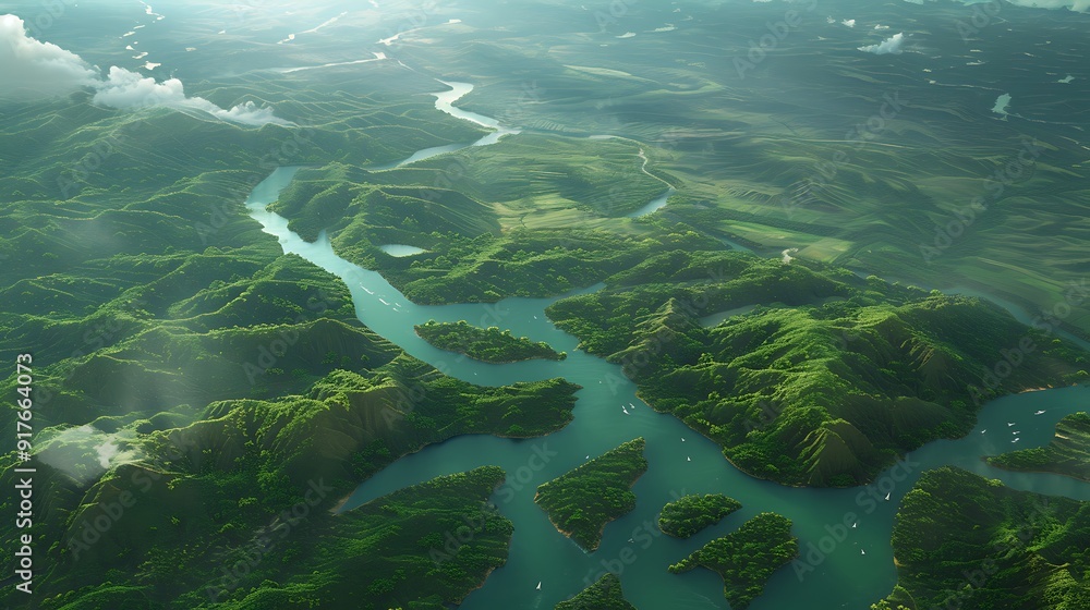 A captivating image showcasing the dynamic Google Earth feature, capturing a mesmerizing aerial view of lush landscapes and winding rivers in stunning A captivating image showcasing the dynamic Google Earth feature, capturing a mesmerizing aerial view of lush landscapes and winding rivers in stunning