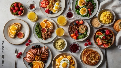 Wallpaper Mural food dishes on table Torontodigital.ca