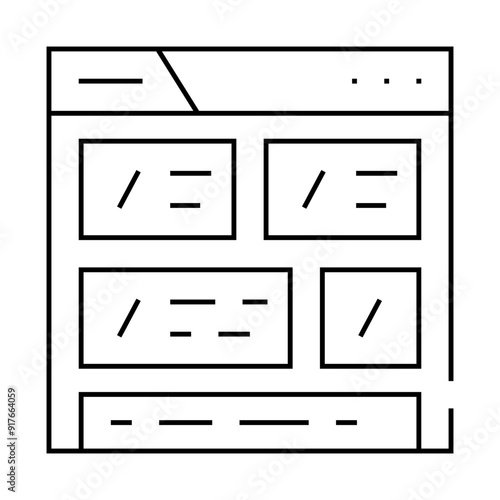 website with discounts line icon vector. website with discounts sign. isolated contour symbol black illustration