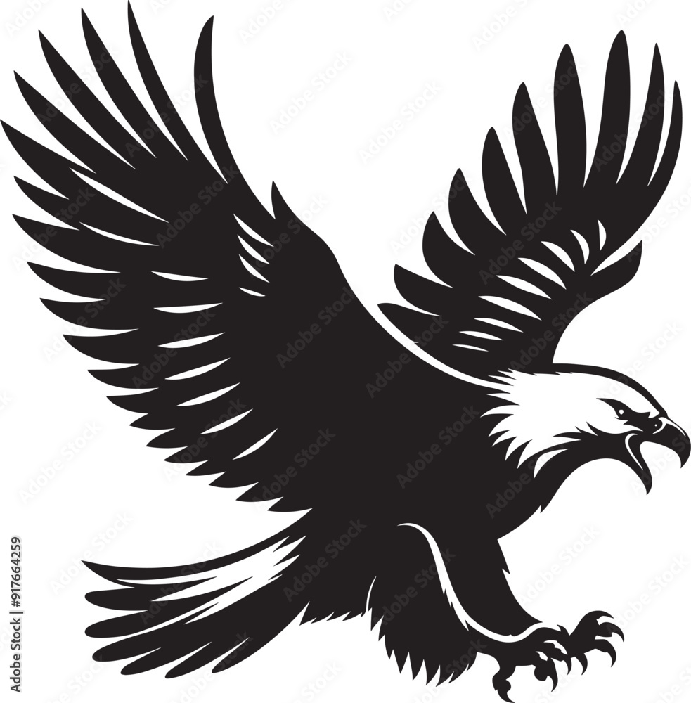 Flying Eagle bird Silhouette isolated on white background Minimalist Eagle vector shape Flying Eagle bird Silhouette isolated on white background Minimalist Eagle vector shape