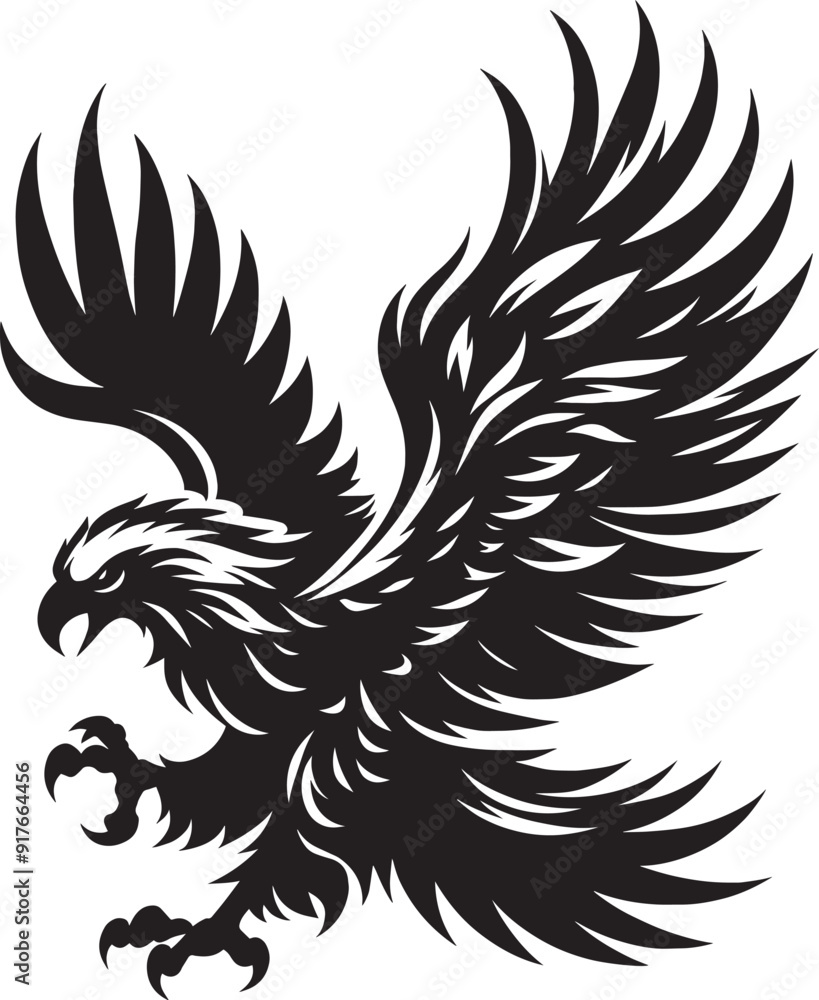 Flying Eagle bird Silhouette isolated on white background Minimalist Eagle vector shape Flying Eagle bird Silhouette isolated on white background Minimalist Eagle vector shape