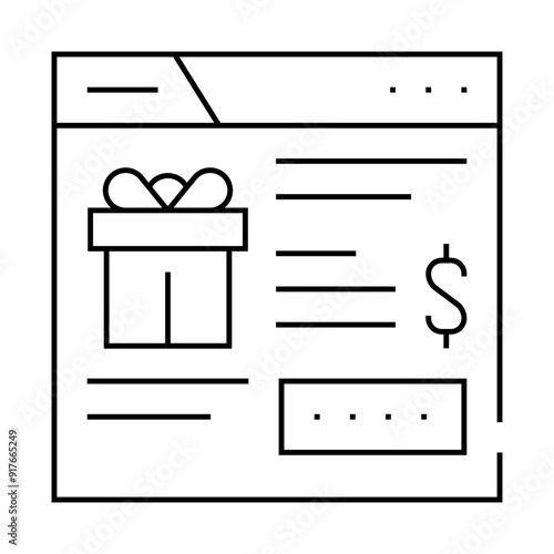 promo code on site line icon vector. promo code on site sign. isolated contour symbol black illustration