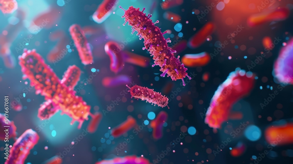 Microbes and protozoan parasites interacting in a digital environment, with AI-driven holographic data streams, bright colors, tech-futuristic, digital painting. Microbes and protozoan parasites interacting in a digital environment, with AI-driven holographic data streams, bright colors, tech-futuristic, digital painting.