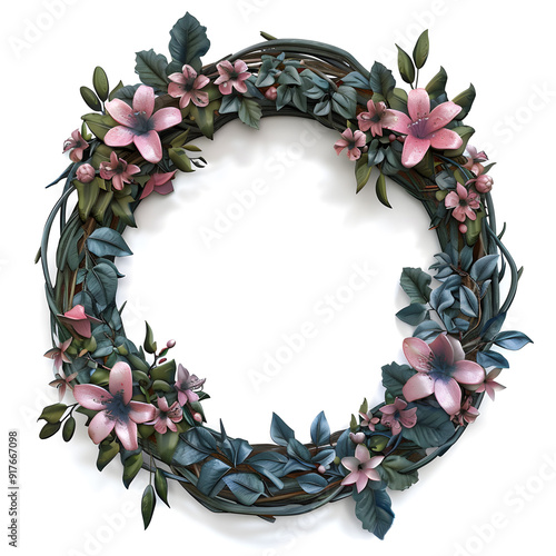 Virtual reality frame wreath frame illustration photo