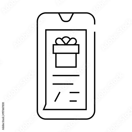 newsletter in messenger line icon vector. newsletter in messenger sign. isolated contour symbol black illustration