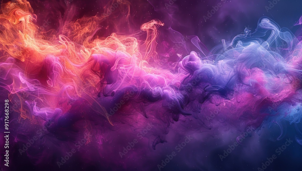 Obraz premium Abstract Cosmic Swirls of Color