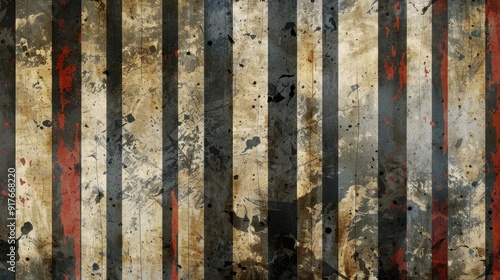 Distressed background with striped formwork imprints.