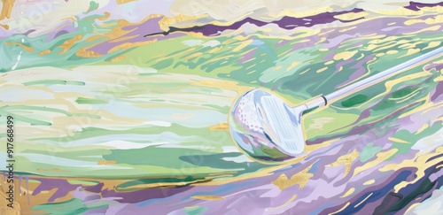 Abstract Golf Club in a Whirlwind of Color photo