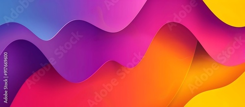 Vivid and dynamic abstract gradient colors in a smooth flat lay layout. Eye-catching hues for a striking and energetic background.