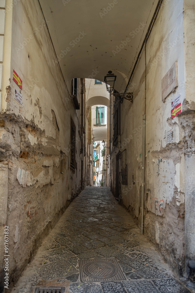 Fototapeta premium Vista de Salerno y el Golfo de Salerno Campania Italia