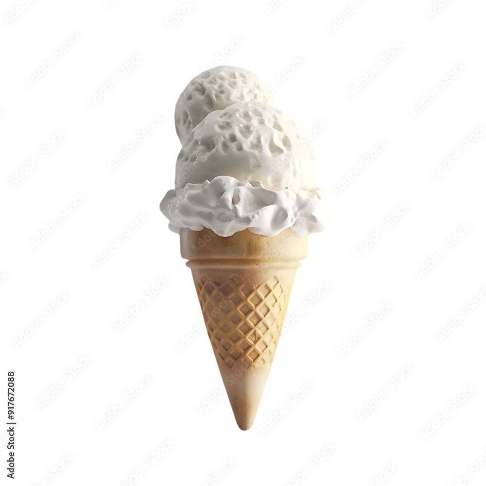 Vanilla Ice Cream Isolated on Transparent Background Vanilla Ice Cream Isolated on Transparent Background