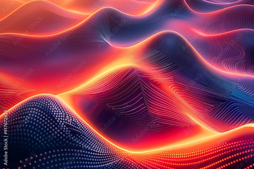 Abstract Wavy Digital Landscape Abstract Wavy Digital Landscape