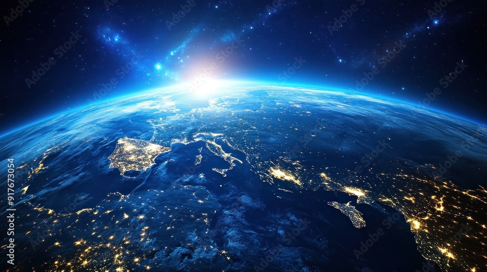 Earth From Space at Sunrise Earth From Space at Sunrise