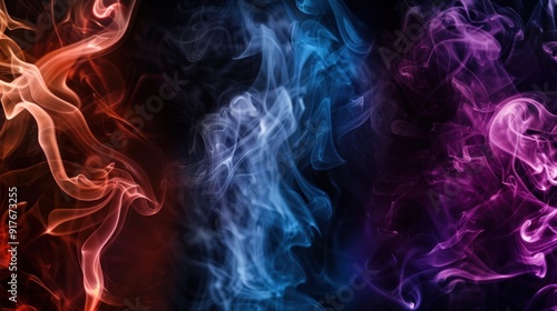 Abstract Smoke Art: A Symphony of Colors