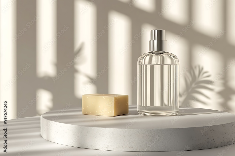 Minimalist Product Display with a Soap and Perfume Minimalist Product Display with a Soap and Perfume