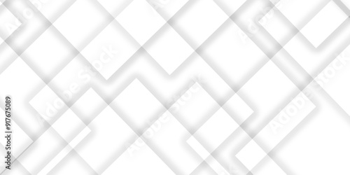 Abstract Minimal Geometric background with triangular bright light with soft shadows as pattern. White minimal line design. baseness technology and communication concept Decoration arrow design.