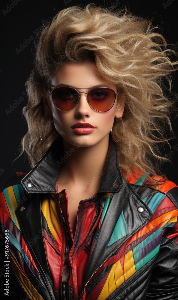 1980s 1990s style. Punk fashion as a reaction to the hippie movement of past decades and against materialistic values of current decade. Retro, pop, hipster, neon, colorful, nineteenth. 1980s 1990s style. Punk fashion as a reaction to the hippie movement of past decades and against materialistic values of current decade. Retro, pop, hipster, neon, colorful, nineteenth.
