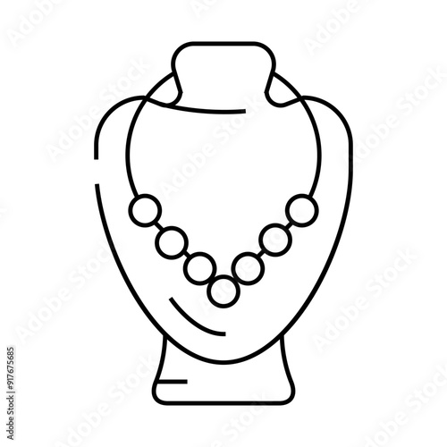 bijouterie accessory line icon vector. bijouterie accessory sign. isolated contour symbol black illustration
