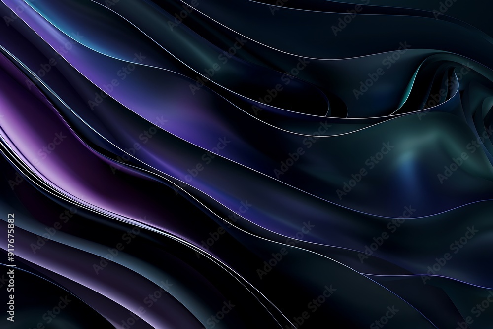 Fototapeta premium Abstract Dark Blue and Purple Waves