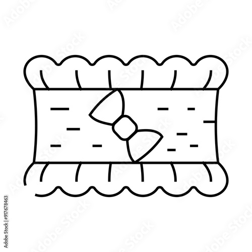 garter decorative accessory line icon vector. garter decorative accessory sign. isolated contour symbol black illustration