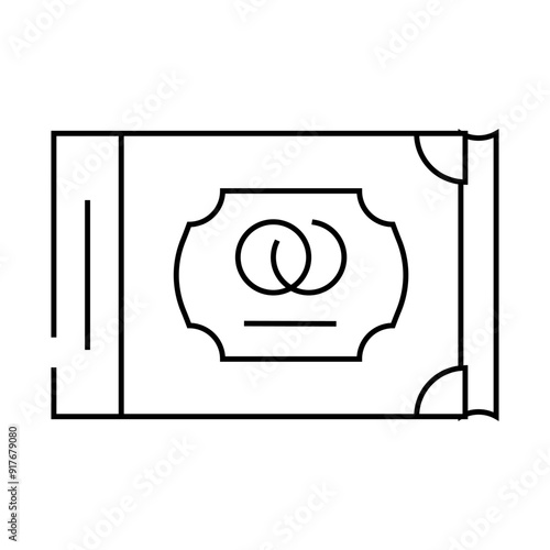 wedding album line icon vector. wedding album sign. isolated contour symbol black illustration