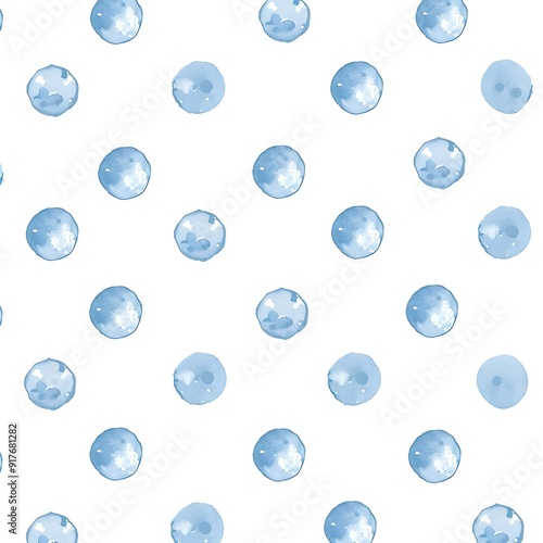 Subtle blue polka dots on white, creating a peaceful and gentle aesthetic...